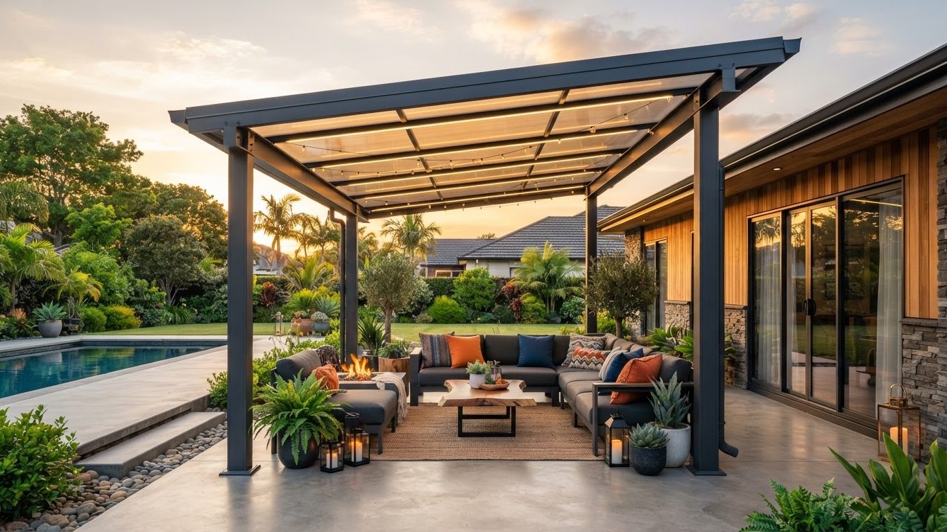 Pergola & Patio Concept 06 Pergolas & Patios futuristic concept visualisation futuristic. Images Created by www.Future-Home.Shop