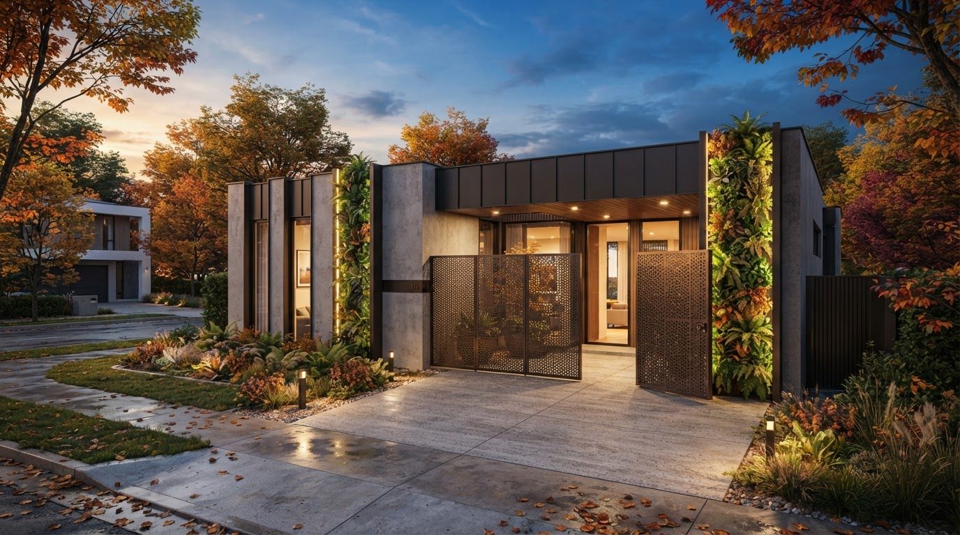 Futuristic Front Yard Concept 29 Home Designs design concept visualisation photo futuristic. Images Created by www.Future-Home.Shop