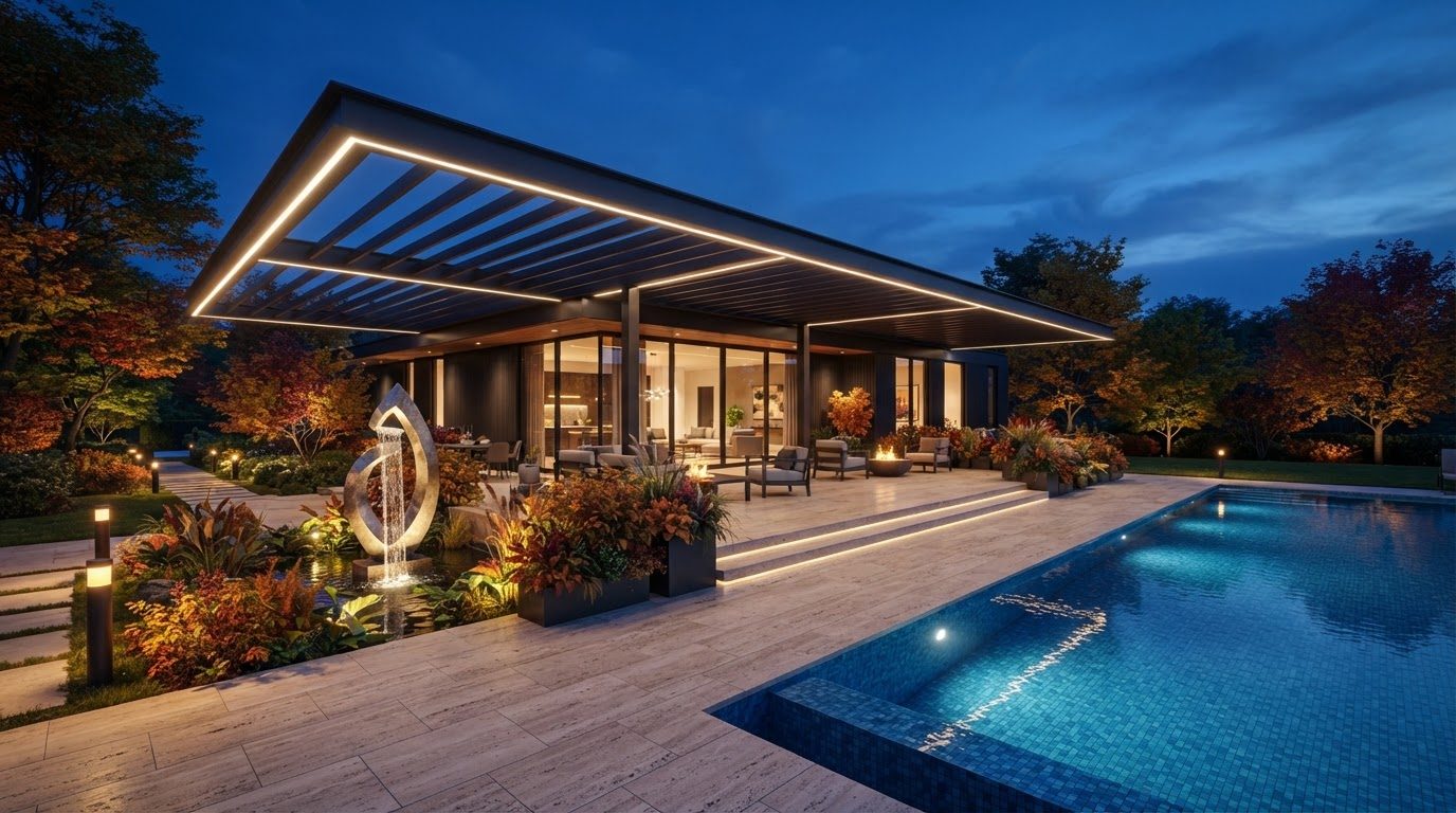 Futuristic Backyard Concept 25 Home Designs design concept visualisation photo futuristic neon. Images Created by www.Future-Home.Shop