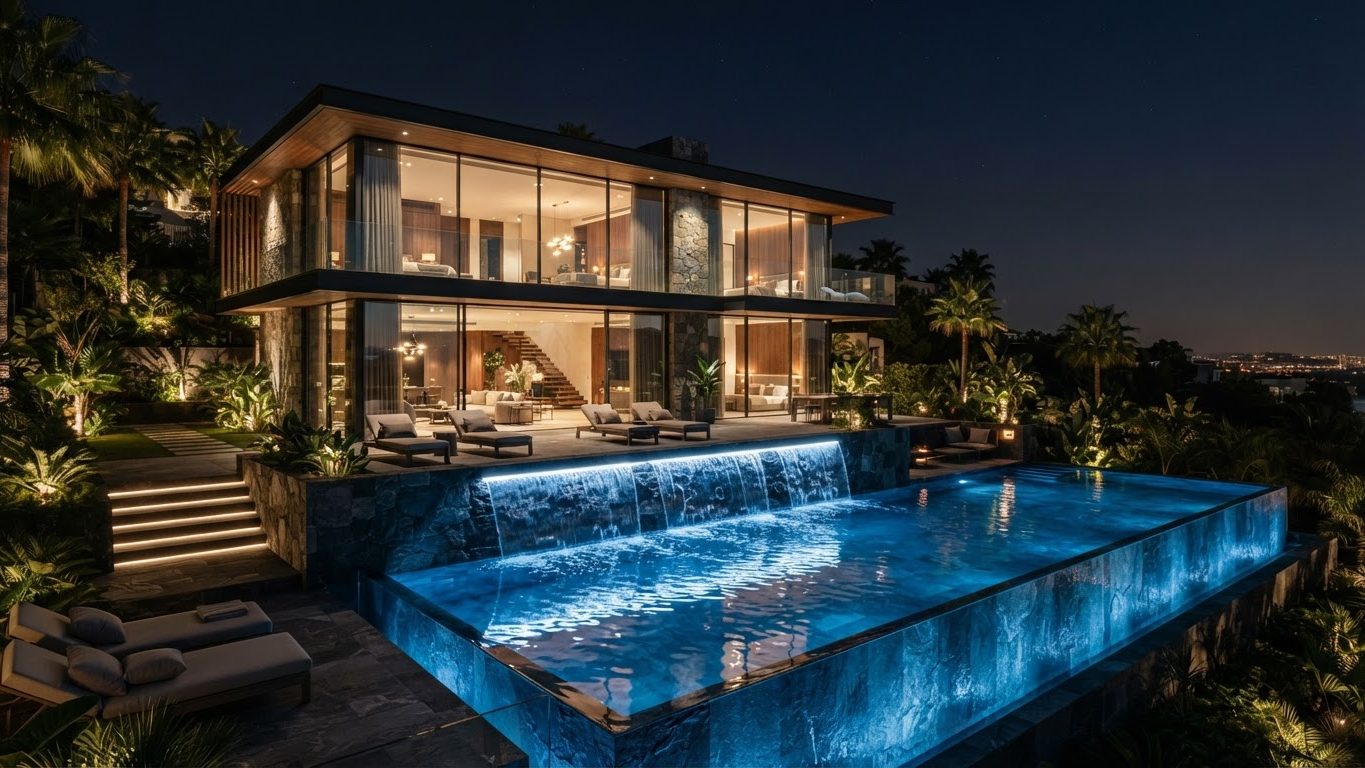 Modern Swimming Pool Concept 09 Pool Designs design concept visualisation photo futuristic. Images Created by www.Future-Home.Shop