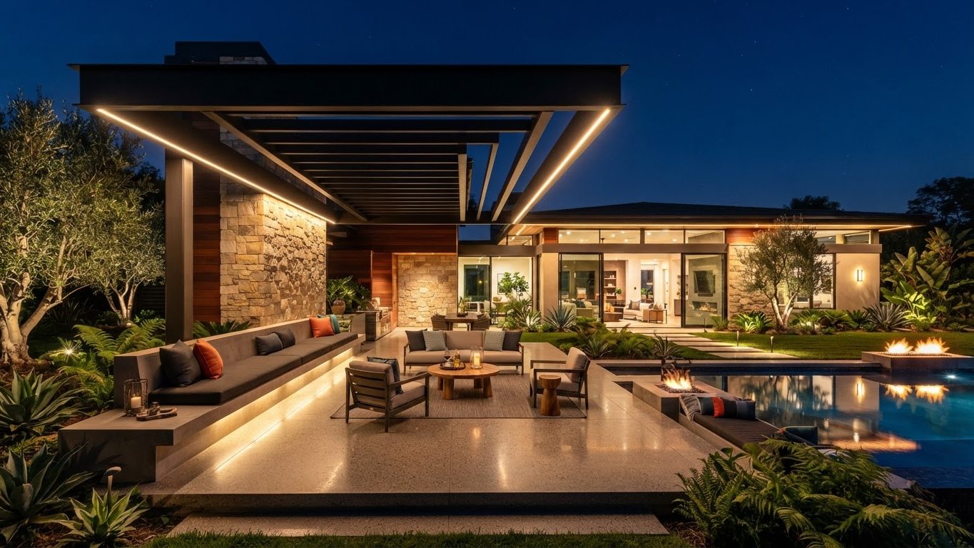 Pergola & Patio Concept 17 Pergolas & Patios futuristic concept visualisation futuristic. Images Created by www.Future-Home.Shop
