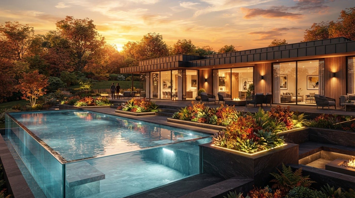 Futuristic Backyard Concept 30 Home Designs design concept visualisation photo futuristic neon. Images Created by www.Future-Home.Shop