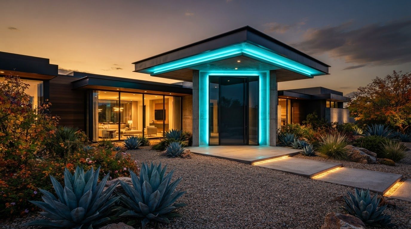 Futuristic Front Yard Concept 25 Home Designs design concept visualisation photo futuristic. Images Created by www.Future-Home.Shop