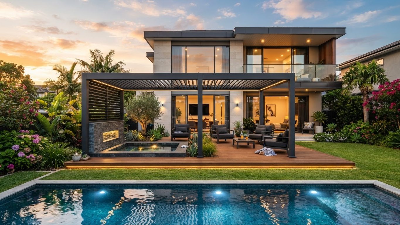 Pergola & Patio Concept 09 Pergolas & Patios futuristic concept visualisation futuristic. Images Created by www.Future-Home.Shop