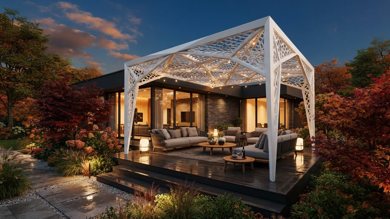 Pergola & Patio Concept 40 Pergolas & Patios futuristic concept visualisation futuristic. Images Created by www.Future-Home.Shop