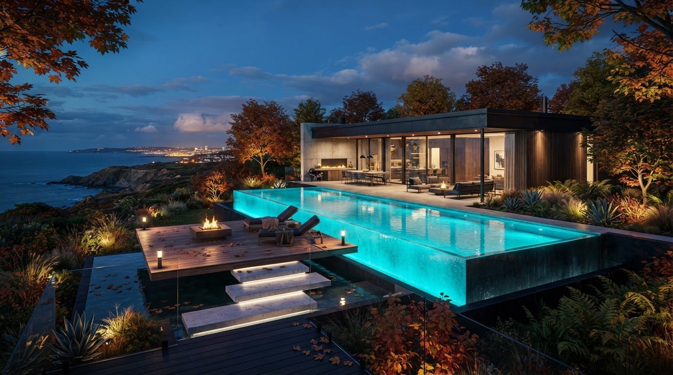 Futuristic Backyard Concept 21 Home Designs design concept visualisation photo futuristic neon. Images Created by www.Future-Home.Shop