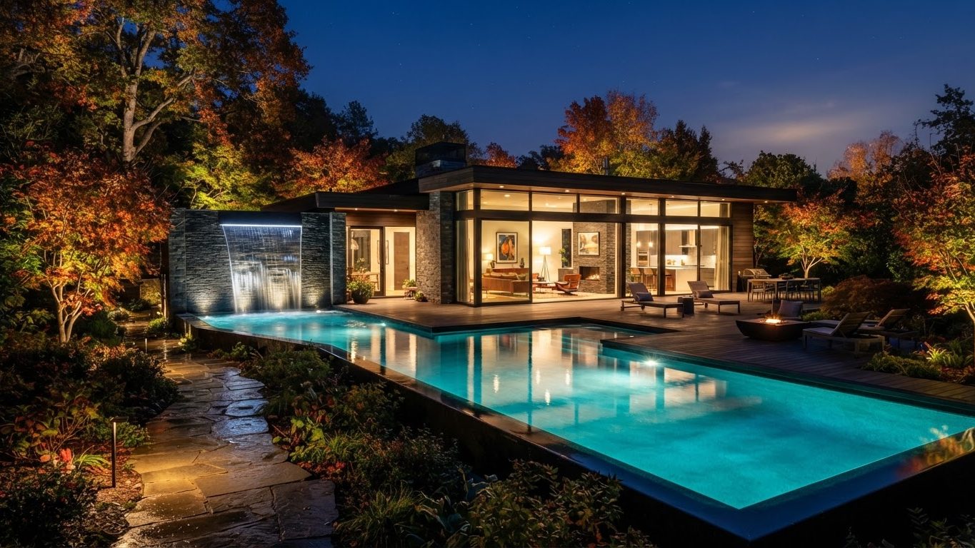 Modern Swimming Pool Concept 29 Pool Designs design concept visualisation photo futuristic. Images Created by www.Future-Home.Shop