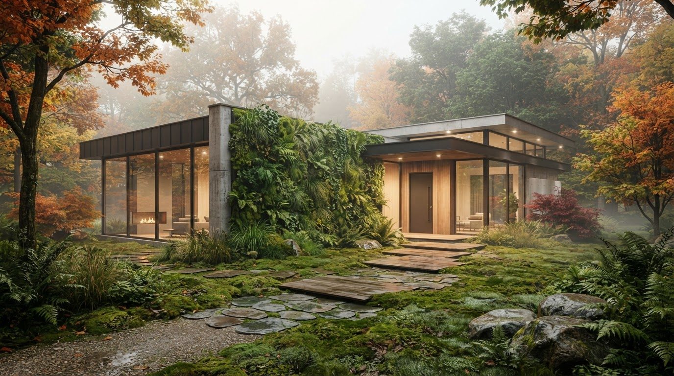 Futuristic Front Yard Concept 26 Home Designs design concept visualisation photo futuristic. Images Created by www.Future-Home.Shop