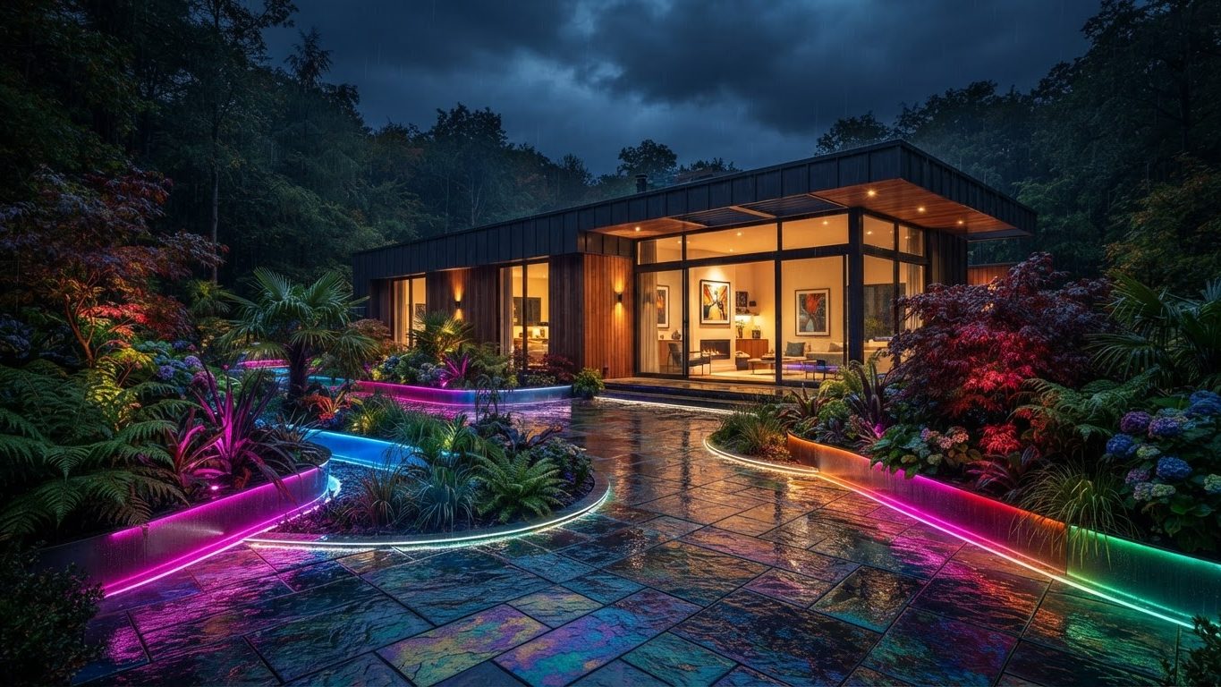 Visionary Custom Concept 40 Home Designs design concept visualisation photo futuristic neon. Images Created by www.Future-Home.Shop