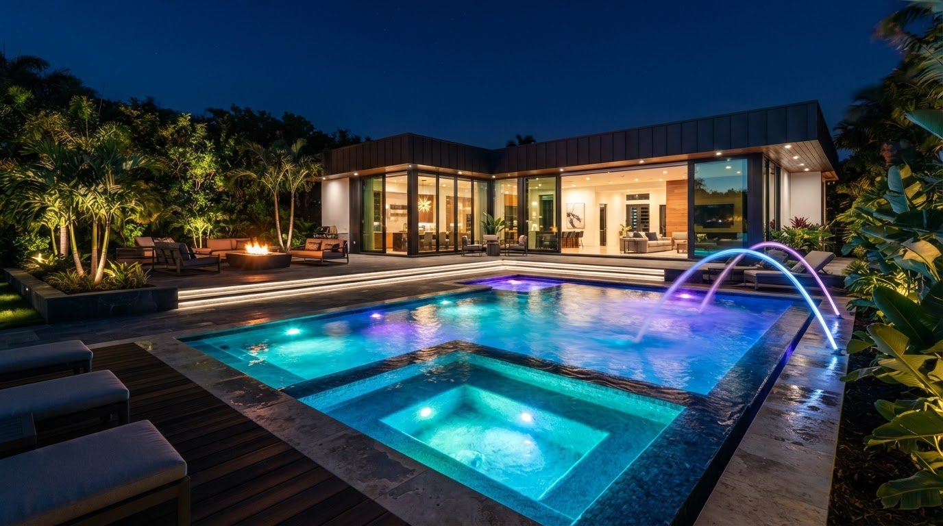 Futuristic Backyard Concept 20 Home Designs design concept visualisation photo futuristic neon. Images Created by www.Future-Home.Shop