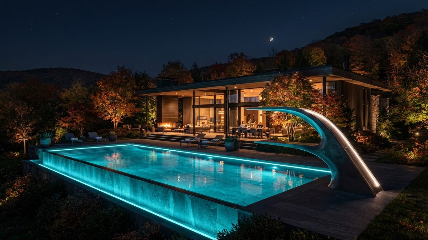 Modern Swimming Pool Concept 39 Pool Designs design concept visualisation photo futuristic. Images Created by www.Future-Home.Shop