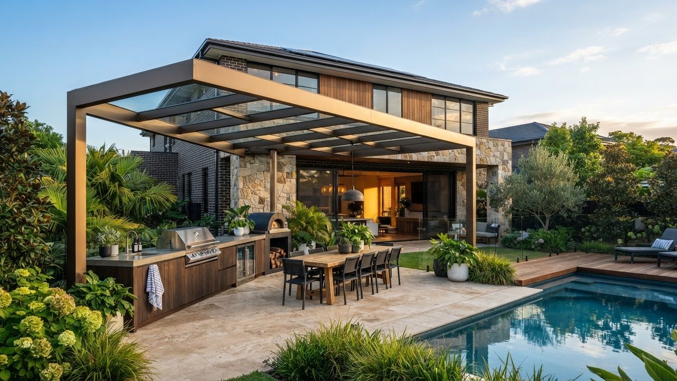 Pergola & Patio Concept 13 Pergolas & Patios futuristic concept visualisation futuristic. Images Created by www.Future-Home.Shop