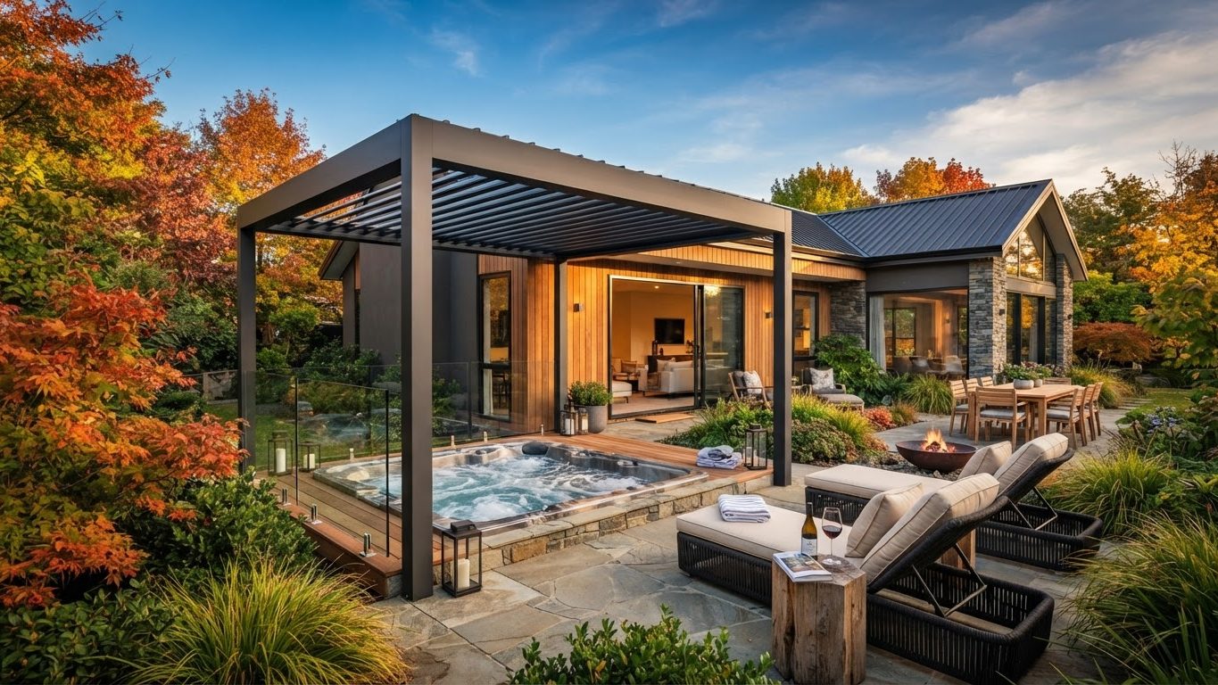 Pergola & Patio Concept 29 Pergolas & Patios futuristic concept visualisation futuristic. Images Created by www.Future-Home.Shop