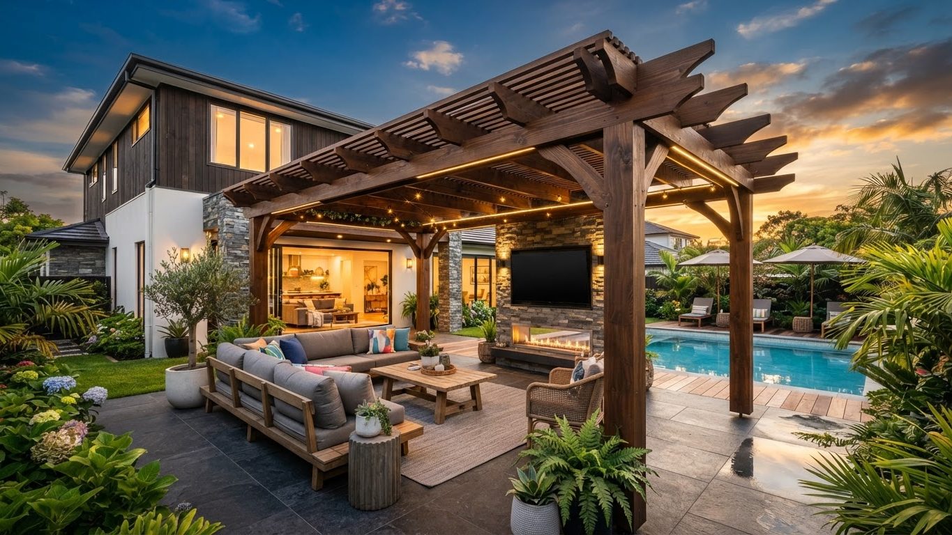Pergola & Patio Concept 19 Pergolas & Patios futuristic concept visualisation futuristic. Images Created by www.Future-Home.Shop