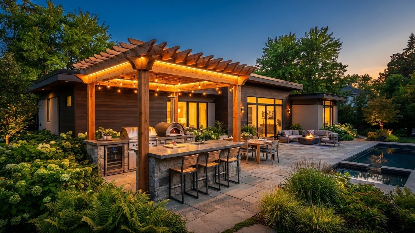 Pergola & Patio Concept 25 Pergolas & Patios futuristic concept visualisation futuristic. Images Created by www.Future-Home.Shop