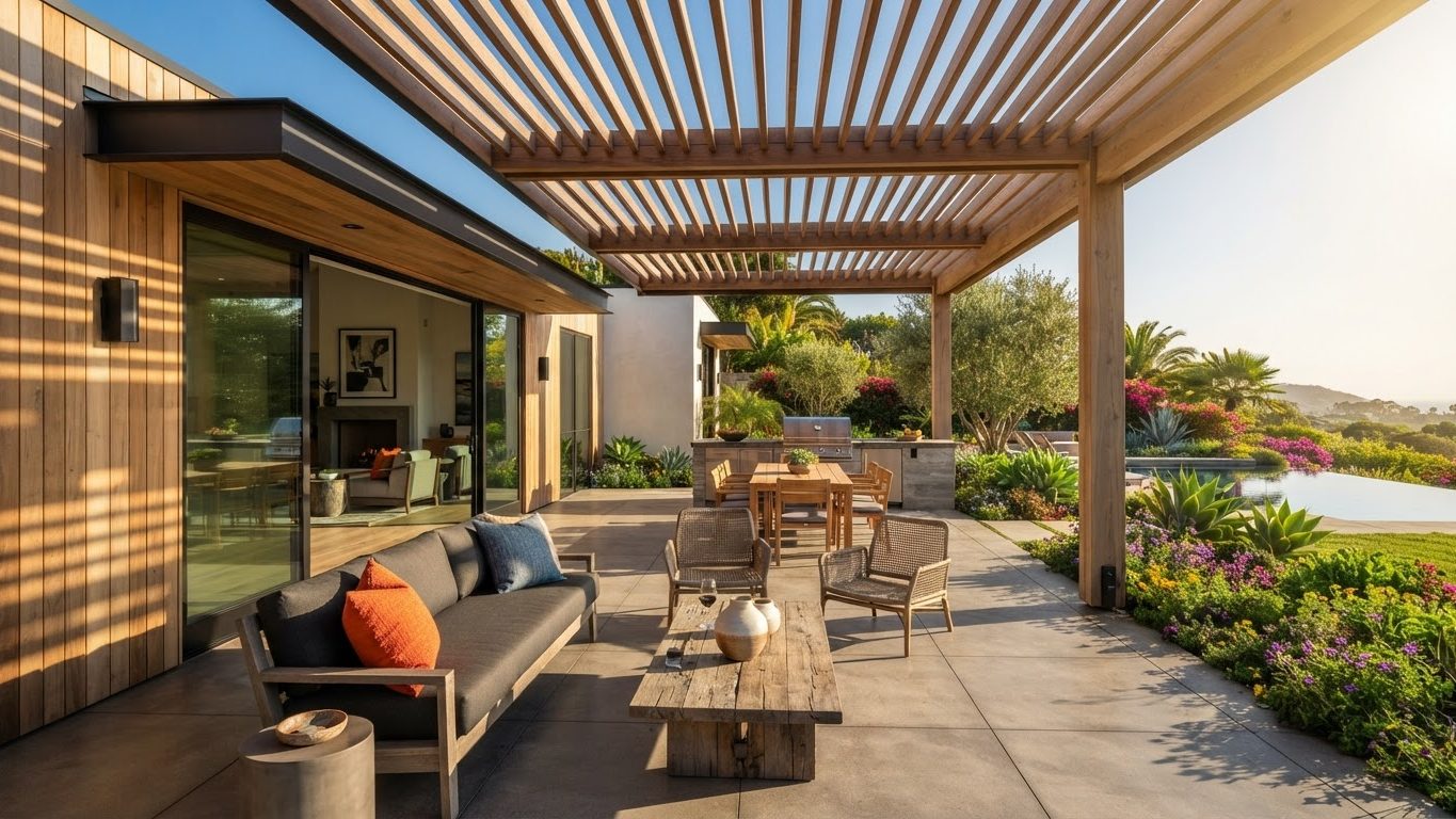 Pergola & Patio Concept 12 Pergolas & Patios futuristic concept visualisation futuristic. Images Created by www.Future-Home.Shop