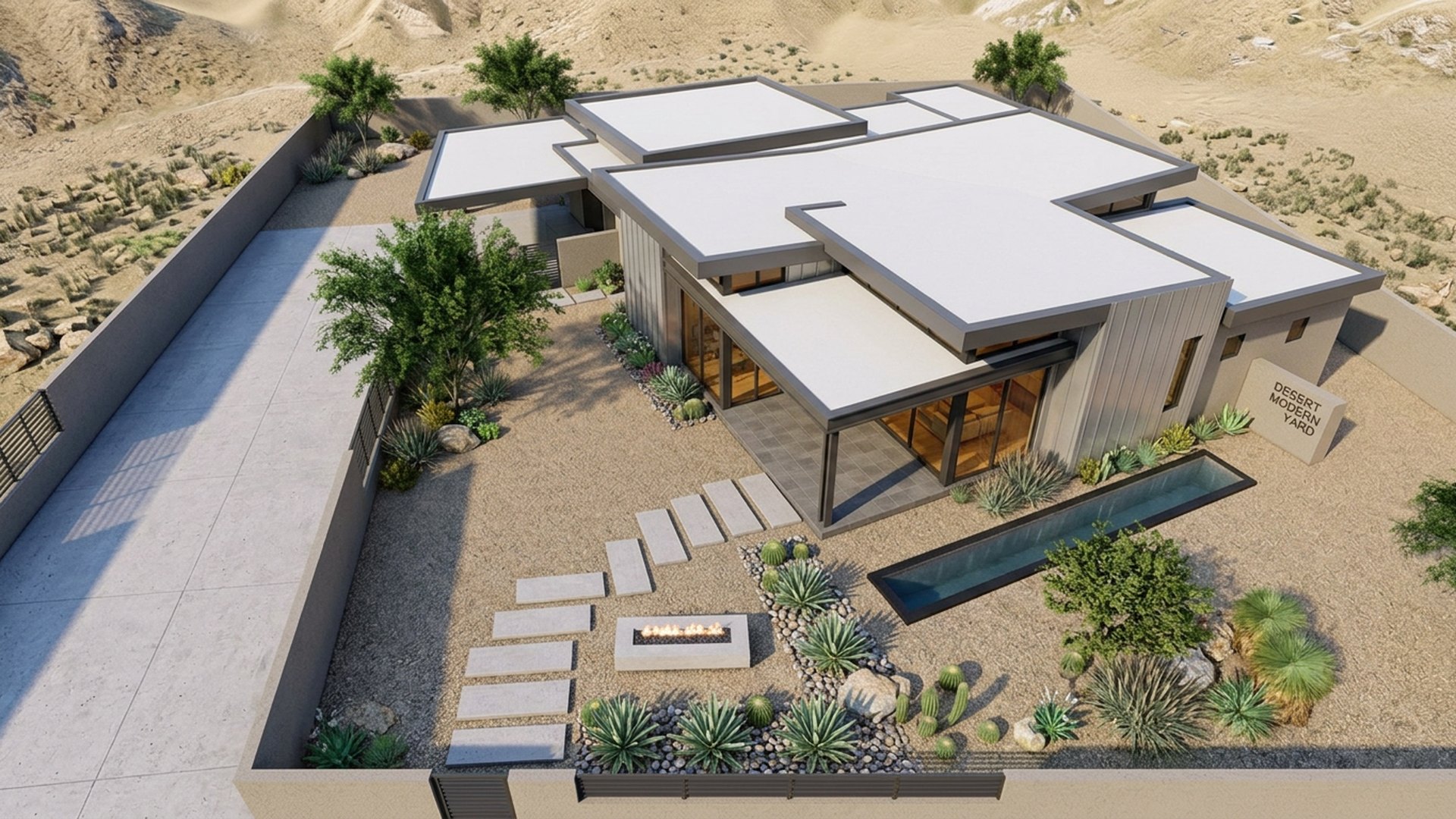 Desert Home Designs design concept visualisation photo futuristic neon lit future home. Images Created by www.Future-Home.Shop