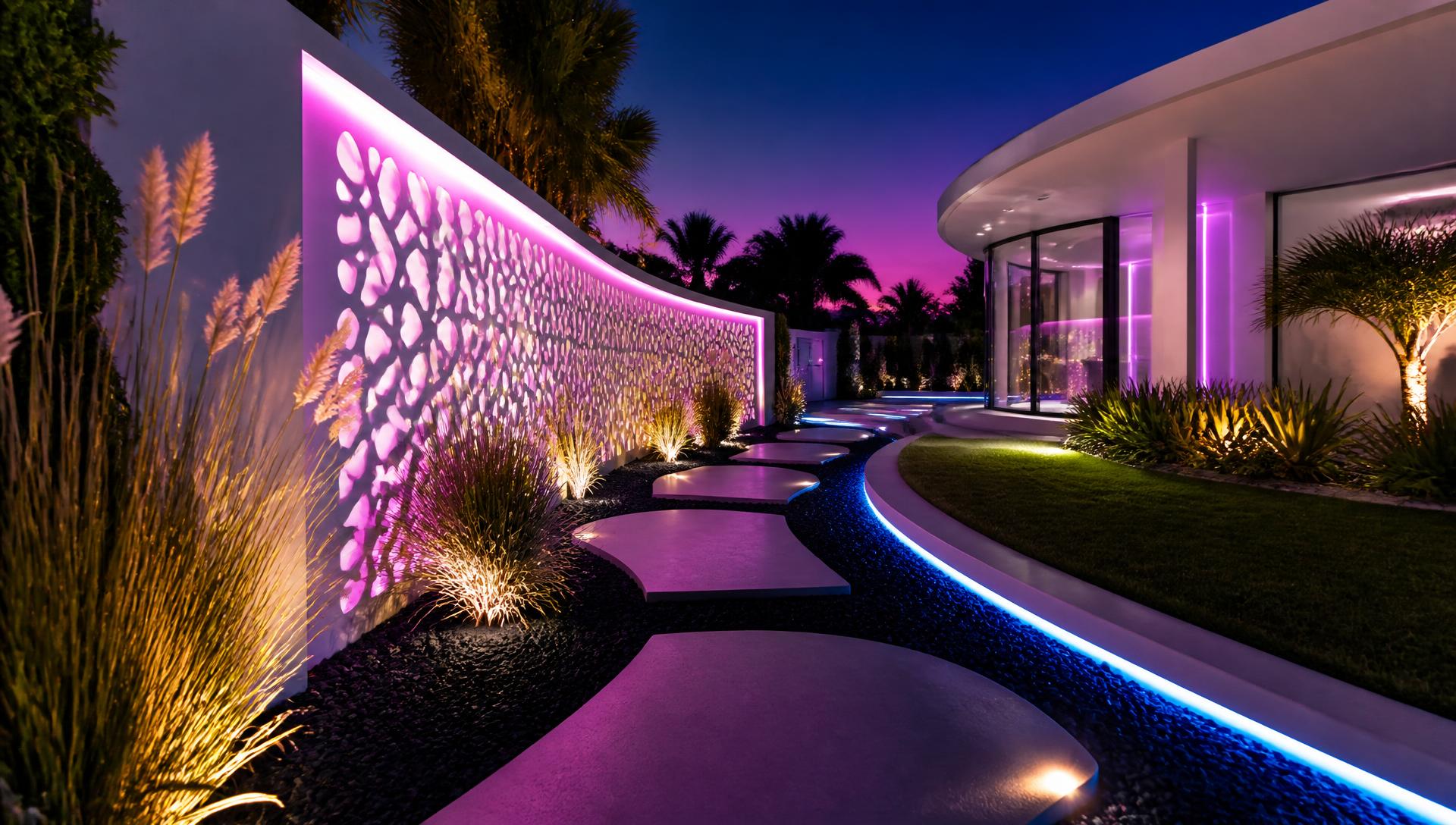 F4 Left Home Designs design concept visualisation photo futuristic neon lit future. Images Created by www.Future-Home.Shop