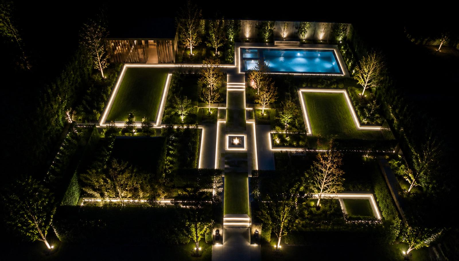 Fg 18 Future Garden Designs design concept visualisation photo futuristic neon lit. Images Created by www.Future-Home.Shop