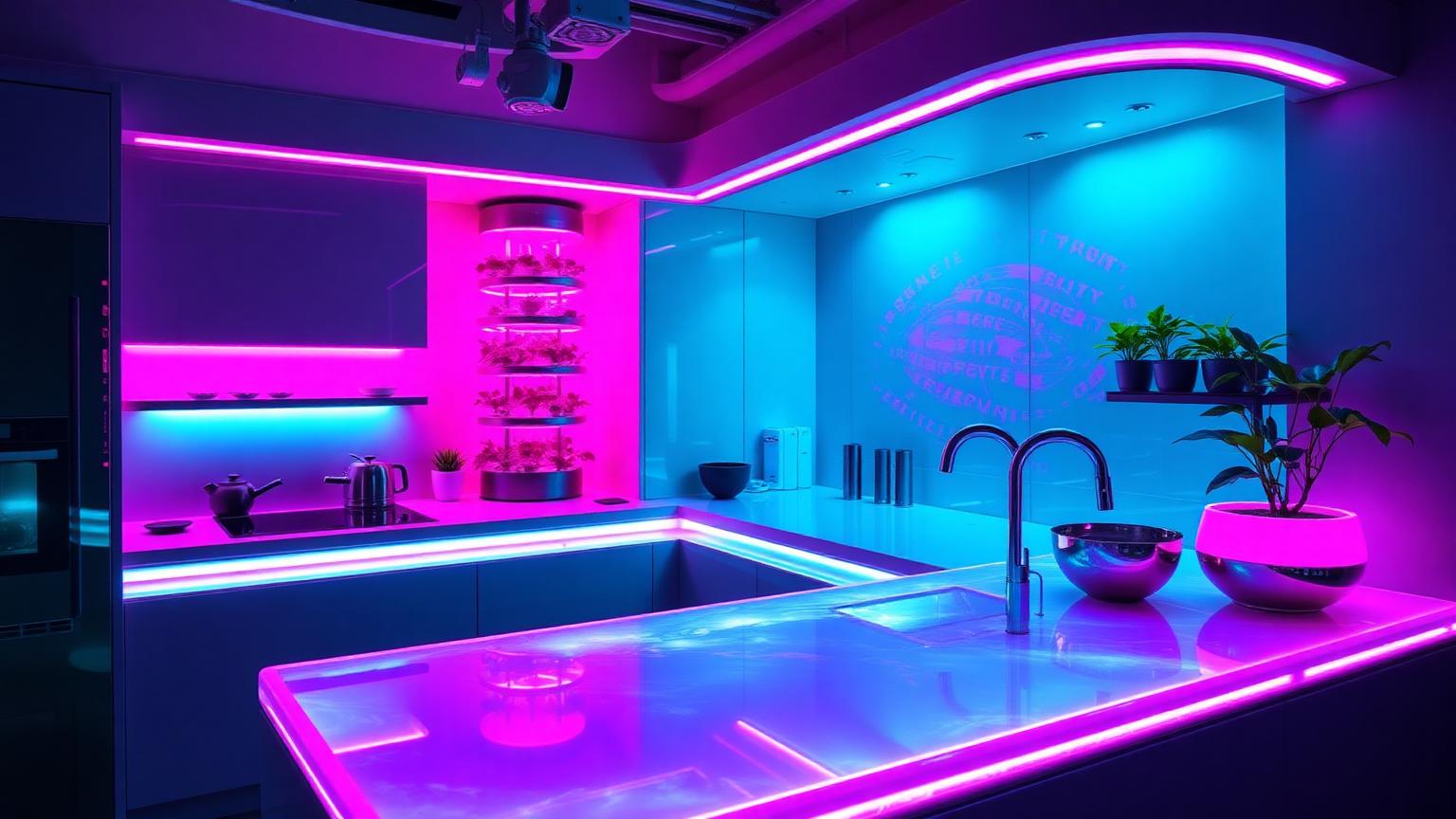 Ft6 03 Home Designs design concept visualisation photo futuristic neon lit future. Images Created by www.Future-Home.Shop