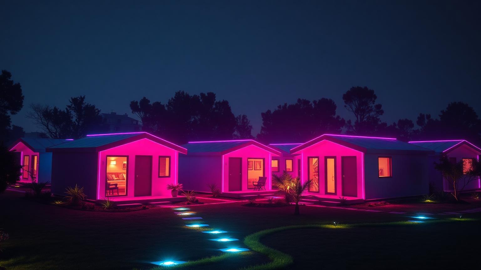 Ft7 02 Home Designs design concept visualisation photo futuristic neon lit future. Images Created by www.Future-Home.Shop