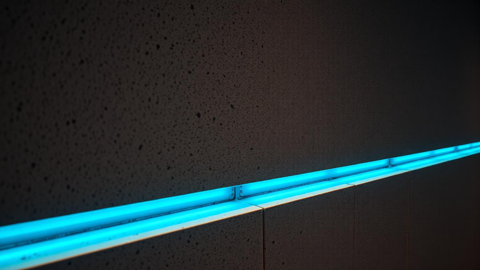 3D printed structure and embedded fibre optics futuristic neon lit future home. Images Created by www.Future-Home.Shop