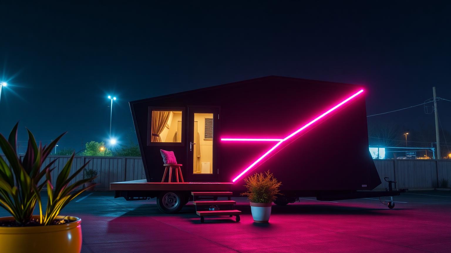 Fth 01 Home Designs design concept visualisation photo futuristic neon lit future. Images Created by www.Future-Home.Shop