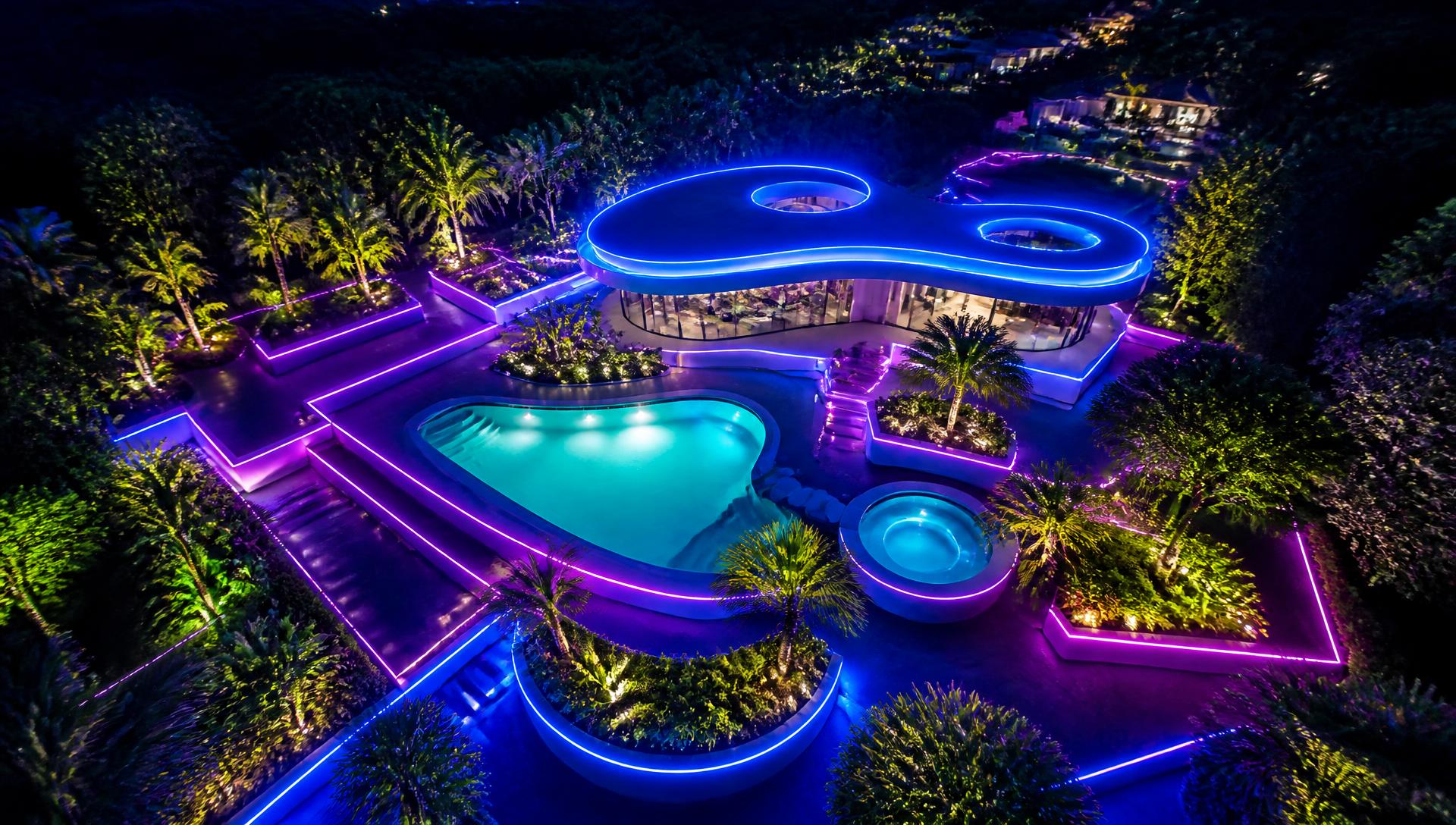 Futuristic 06 Home Designs design concept visualisation photo futuristic neon lit future. Images Created by www.Future-Home.Shop