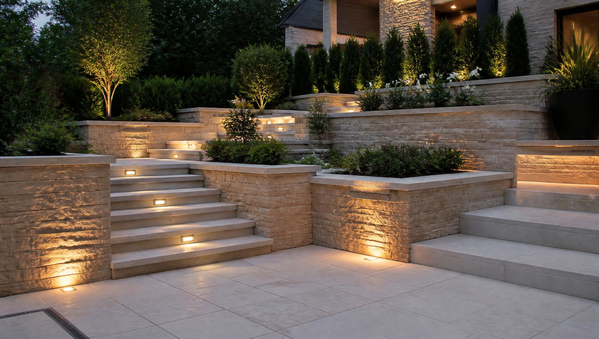 Hardscape Home Designs design concept visualisation photo futuristic neon lit future home. Images Created by www.Future-Home.Shop