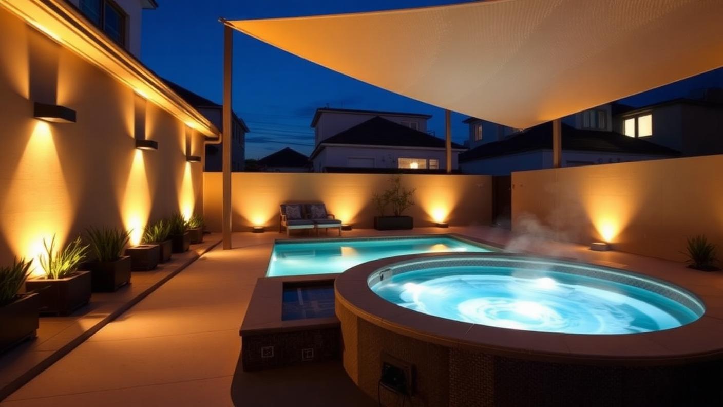 P3 Right Pool Designs design concept visualisation photo futuristic neon lit future. Images Created by www.Future-Home.Shop
