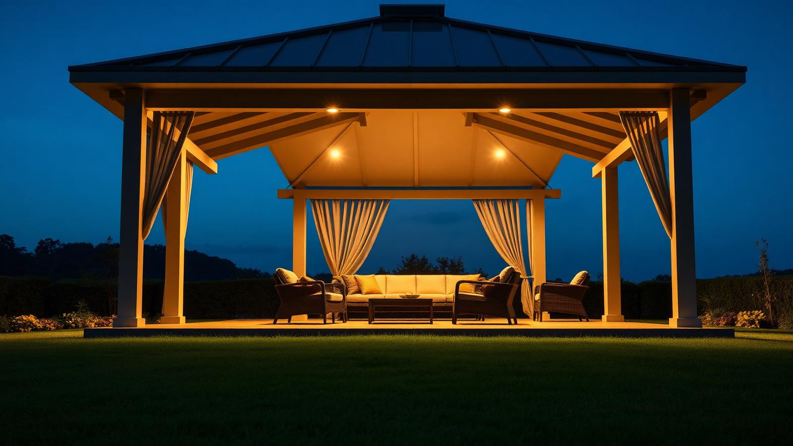 Shade 08 Pergola Designs design concept visualisation photo futuristic neon lit future. Images Created by www.Future-Home.Shop